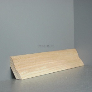 Listwa przypodłogowa drewniana profil 40 jesion kolor. Wysokość 4cm, szerokość 2,6cm.
