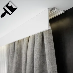 LK-02 244cm LIGHTBLOCKER - listwa karniszowa do malowania (osłona karnisza, szyny sufitowej) Creativa