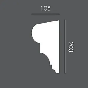 LP026 150 cm, profil (listwa) elewacyjny, sztukateria Exterior