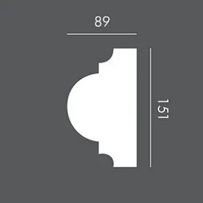 LP035 150 cm, profil (listwa) elewacyjny, sztukateria Exterior