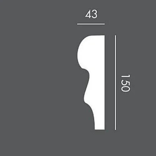 LP069 150 cm, profil (listwa) elewacyjny, sztukateria Exterior