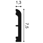 SX183 Flex - giętka listwa przypodłogowa / przysufitowa / obramowanie drzwi Orac Decor
