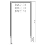 TOK01.211 - pilaster z MDF głębokiego frezowania, element pionowy obramowania drzwi. Surowy, do malowania