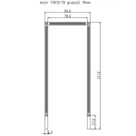 TOK01.78 - pilaster z MDF głębokiego frezowania, element poziomy obramowania do drzwi 80. Surowy, do malowania