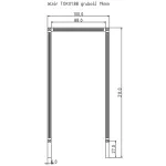 TOK01.88 - pilaster z MDF głębokiego frezowania, element poziomy obramowania do drzwi 90. Surowy, do malowania