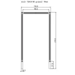 TOK01.98 - pilaster z MDF głębokiego frezowania, element poziomy obramowania do drzwi 100. Surowy, do malowania